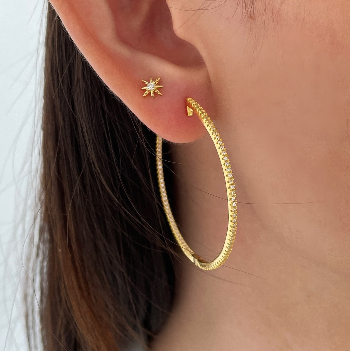 [Sparkling Aurora]Popular Large Hoop Earrings