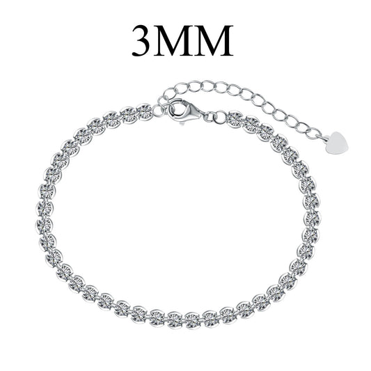 [Sparkling Aurora]Ornate  Sparkling Round Cut Daily Bracelet