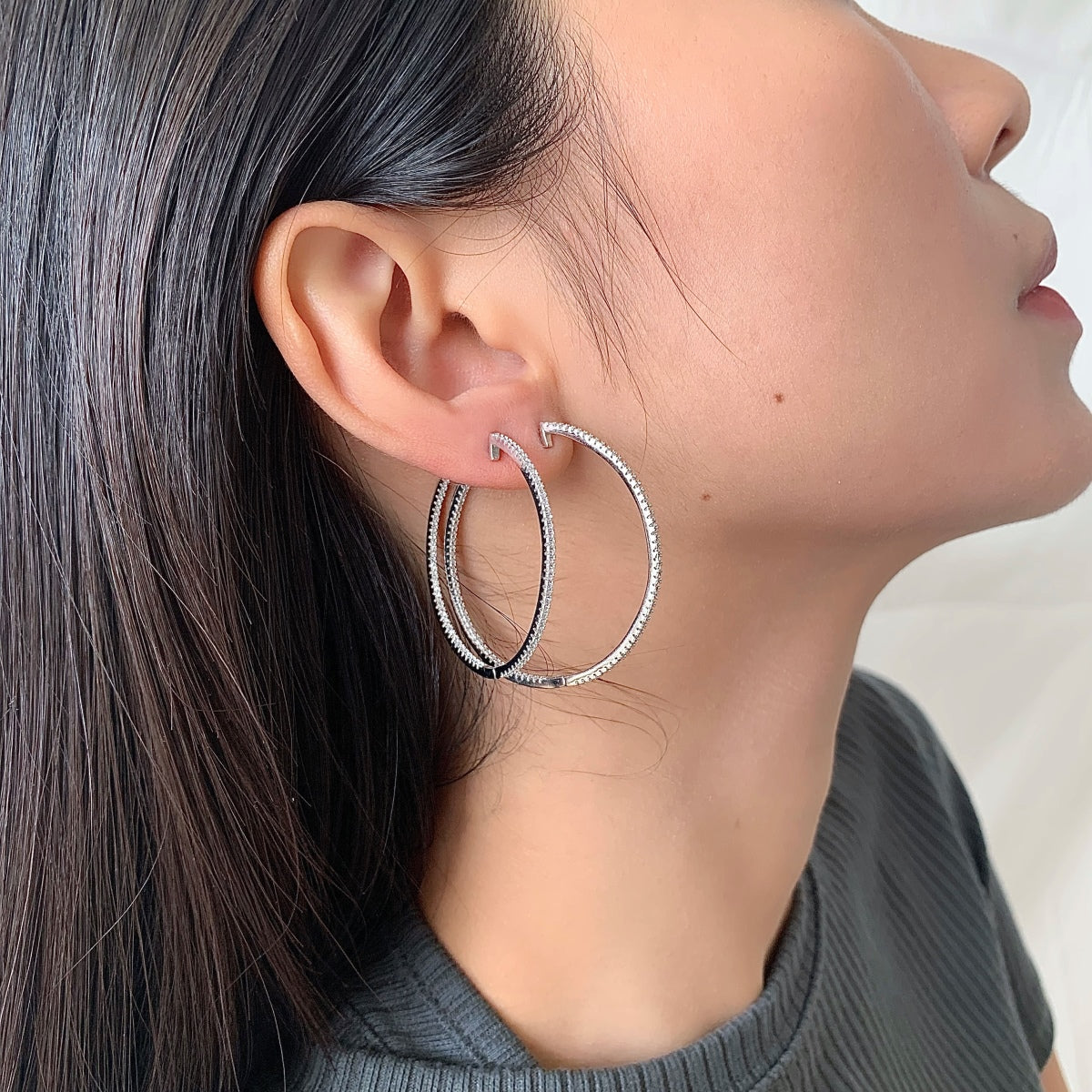 [Sparkling Aurora]Popular Large Hoop Earrings