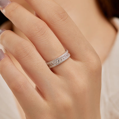 [Sparkling Aurora]Delicate Colorful Round Cut Daily Ring