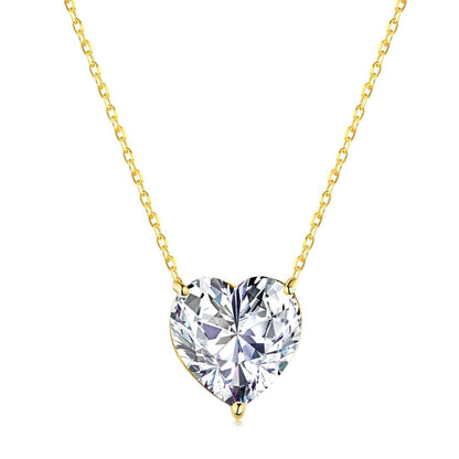 [Sparkling Aurora]6.0 carat Radiant Heart Shape Necklace