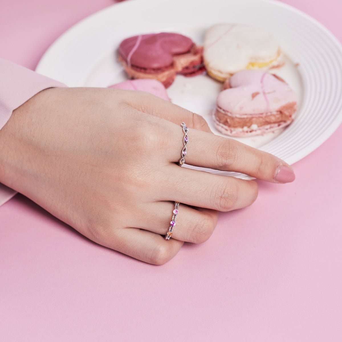 [Sparkling Aurora]Elegant Energetic Round Cut Daily Ring