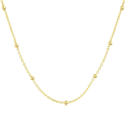 [Sparkling Aurora]Small Bead Clavicle Chain Simple Necklace