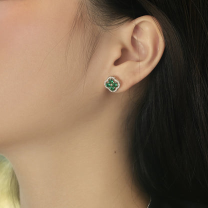 [Sparkling Aurora]Four-Leaf Clover Exquisite Earrings