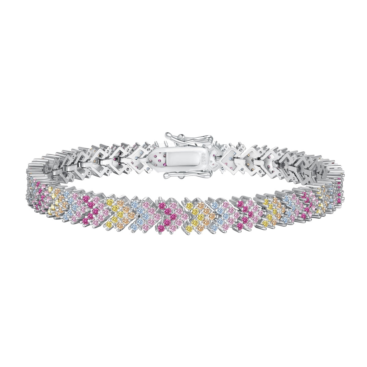 [Sparkling Aurora]Ornate Sparkling Round Cut Party Bracelet