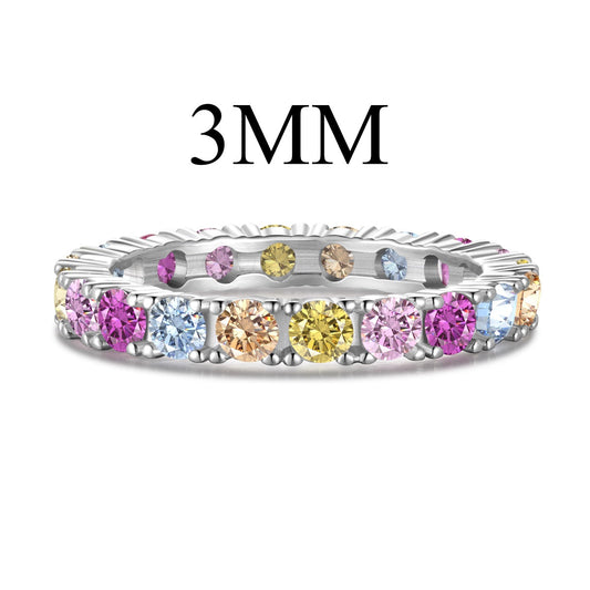 [Sparkling Aurora]Dazzling Lustrous Round Cut Tennis Ring