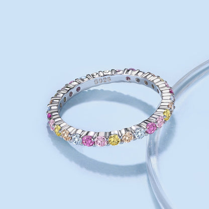 [Sparkling Aurora]Elegant Vivid Round Cut Daily Ring