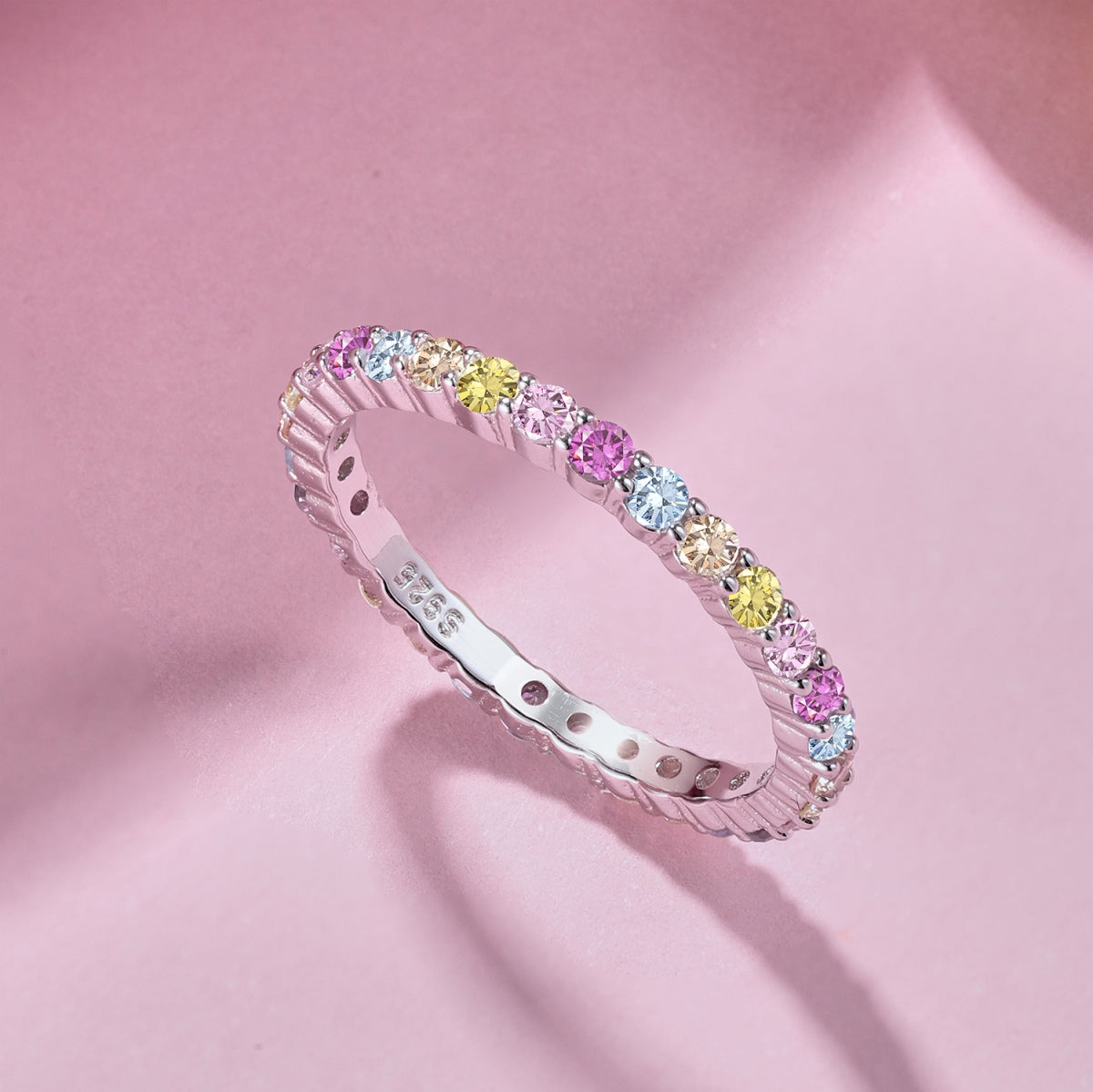 [Sparkling Aurora]Elegant Vivid Round Cut Daily Ring