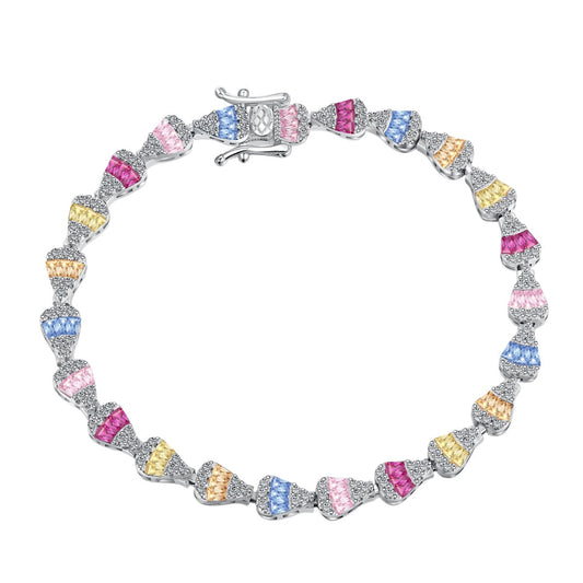 [Sparkling Aurora]Radiant Water Drop Shape Daily Bracelet