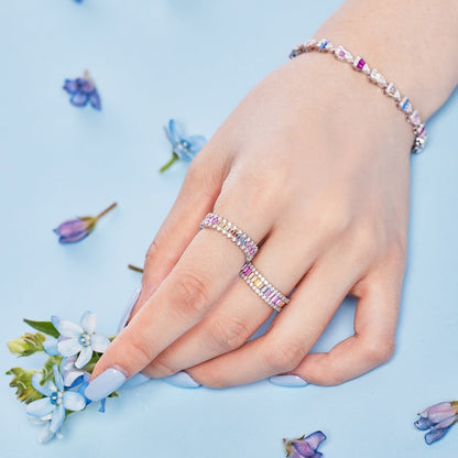 [Sparkling Aurora]Radiant Water Drop Shape Daily Bracelet