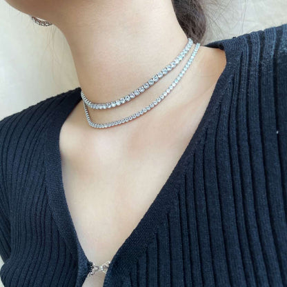 [Sparkling Aurora]Elegant Tennis Chain Necklace