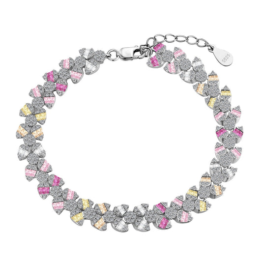 [Sparkling Aurora]Dainty Exquisite Flower Shape Daily Bracelet