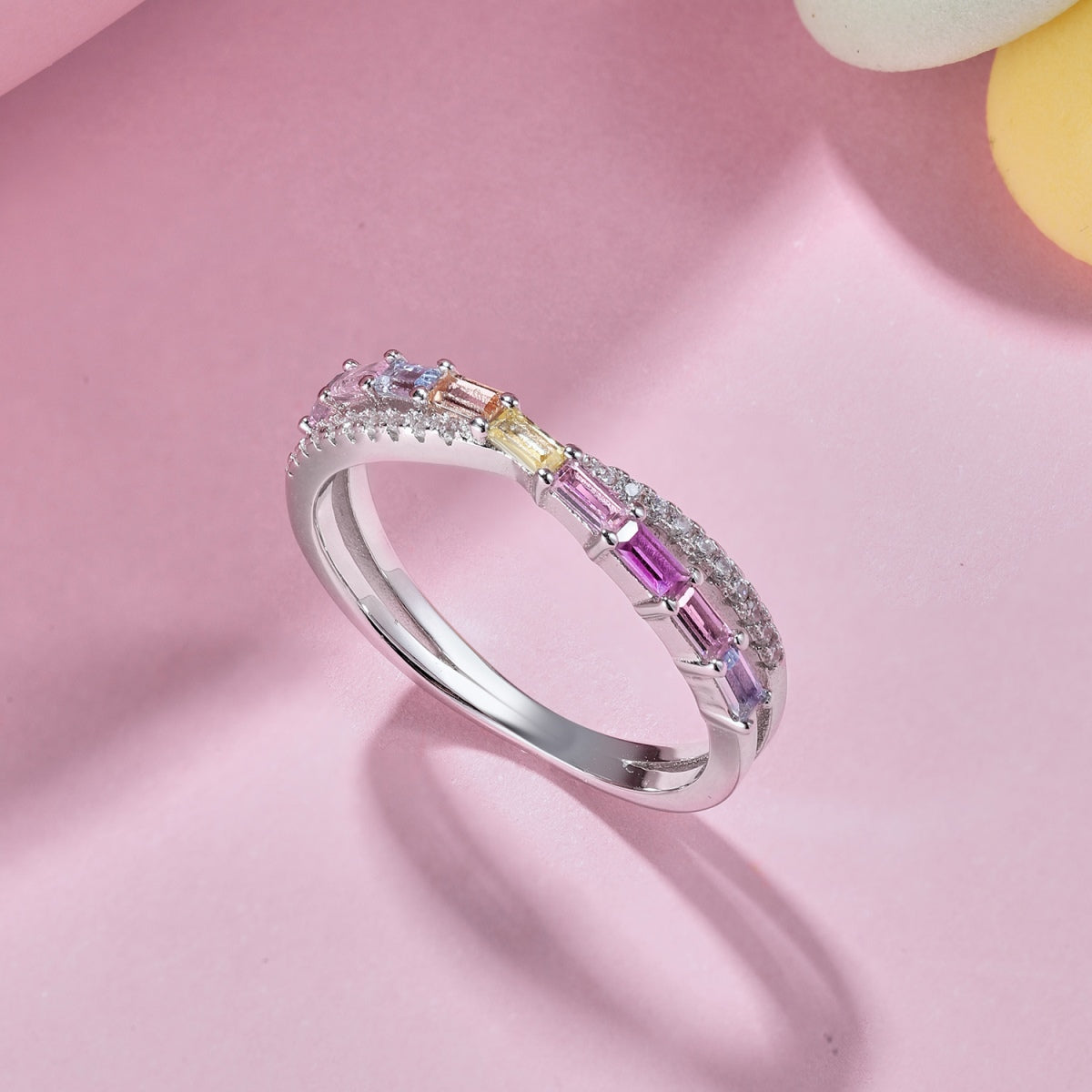 [Sparkling Aurora]Energetic Elegant Radiant Cut Party Ring