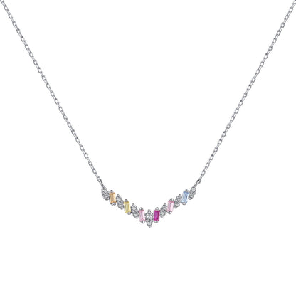 [Sparkling Aurora]Dazzling Rainbow Necklace