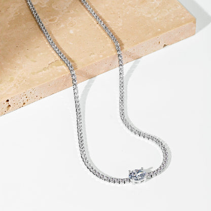 [Sparkling Aurora]1.0 Carat Shining Oval Cut Necklace