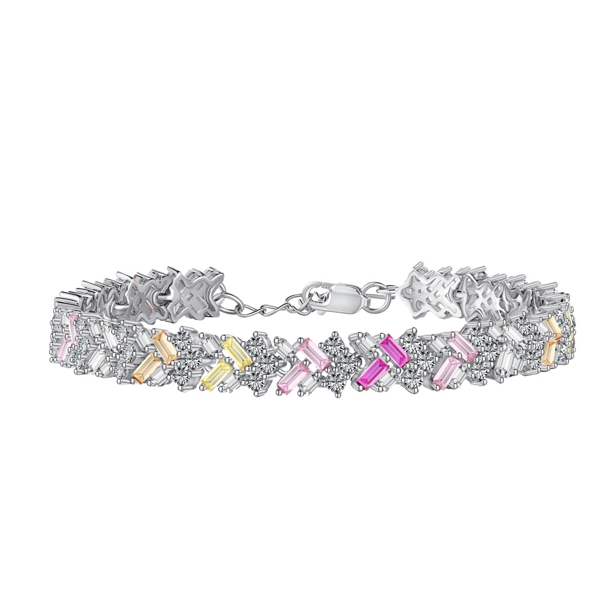 [Sparkling Aurora]Dazzling Unique Multi Shape Daily Bracelet