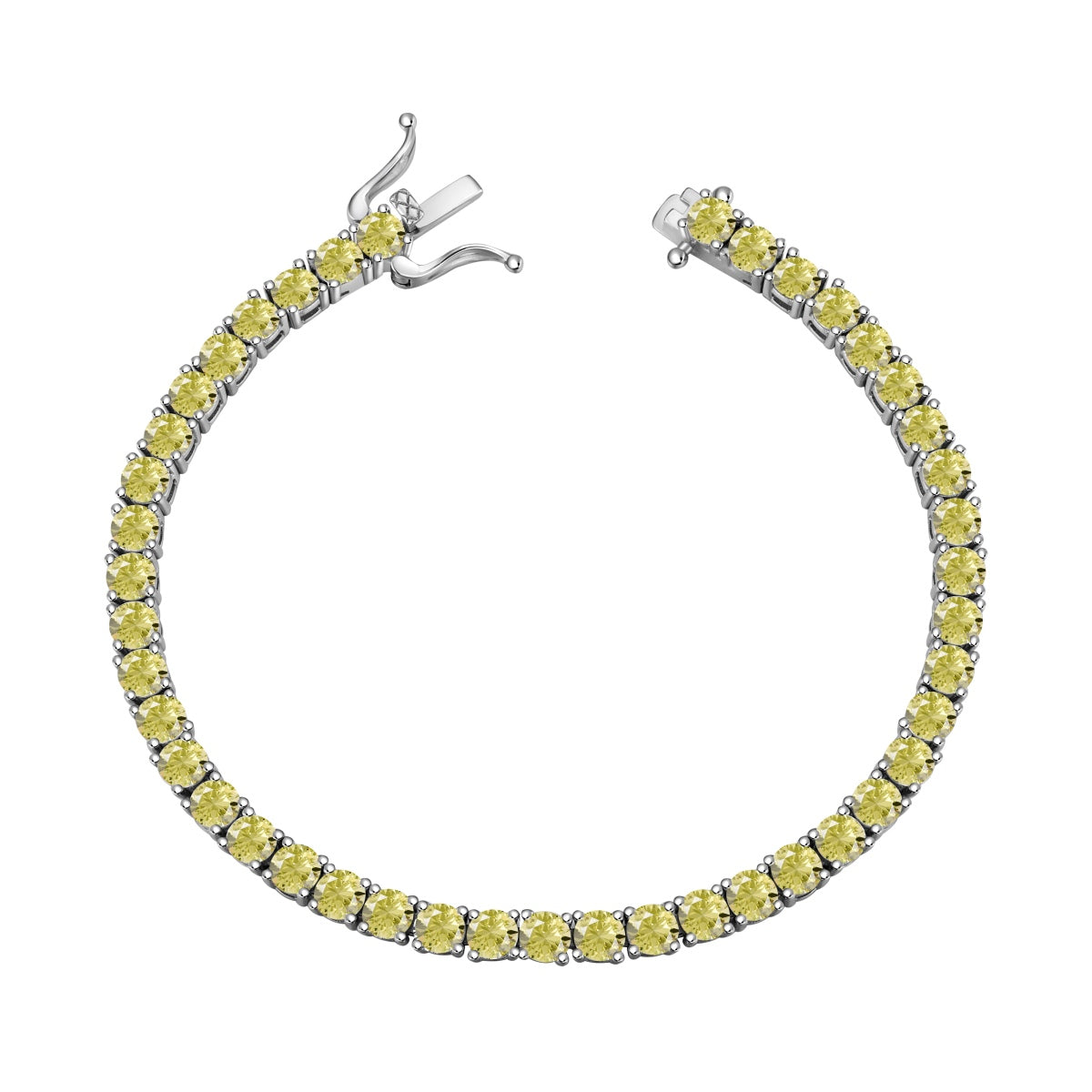 [Sparkling Aurora]Ornate Dazzling Round Cut Tennis Bracelet