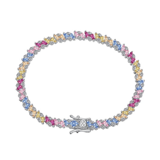 [Sparkling Aurora]Ornate Sparkling Multi Cut Party Bracelet