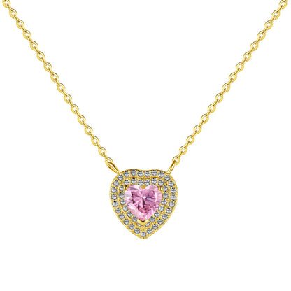 [Sparkling Aurora]Exquisite Heart Shape Necklace