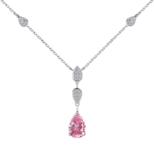 [Sparkling Aurora]Dazzling Pear Cut Necklace