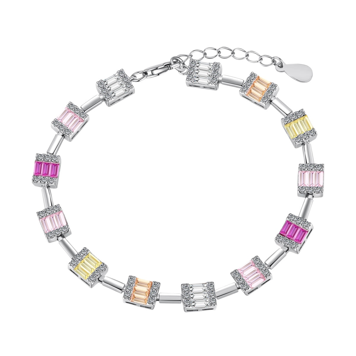 [Sparkling Aurora]Dainty Charming Emerald Cut Daily Bracelet