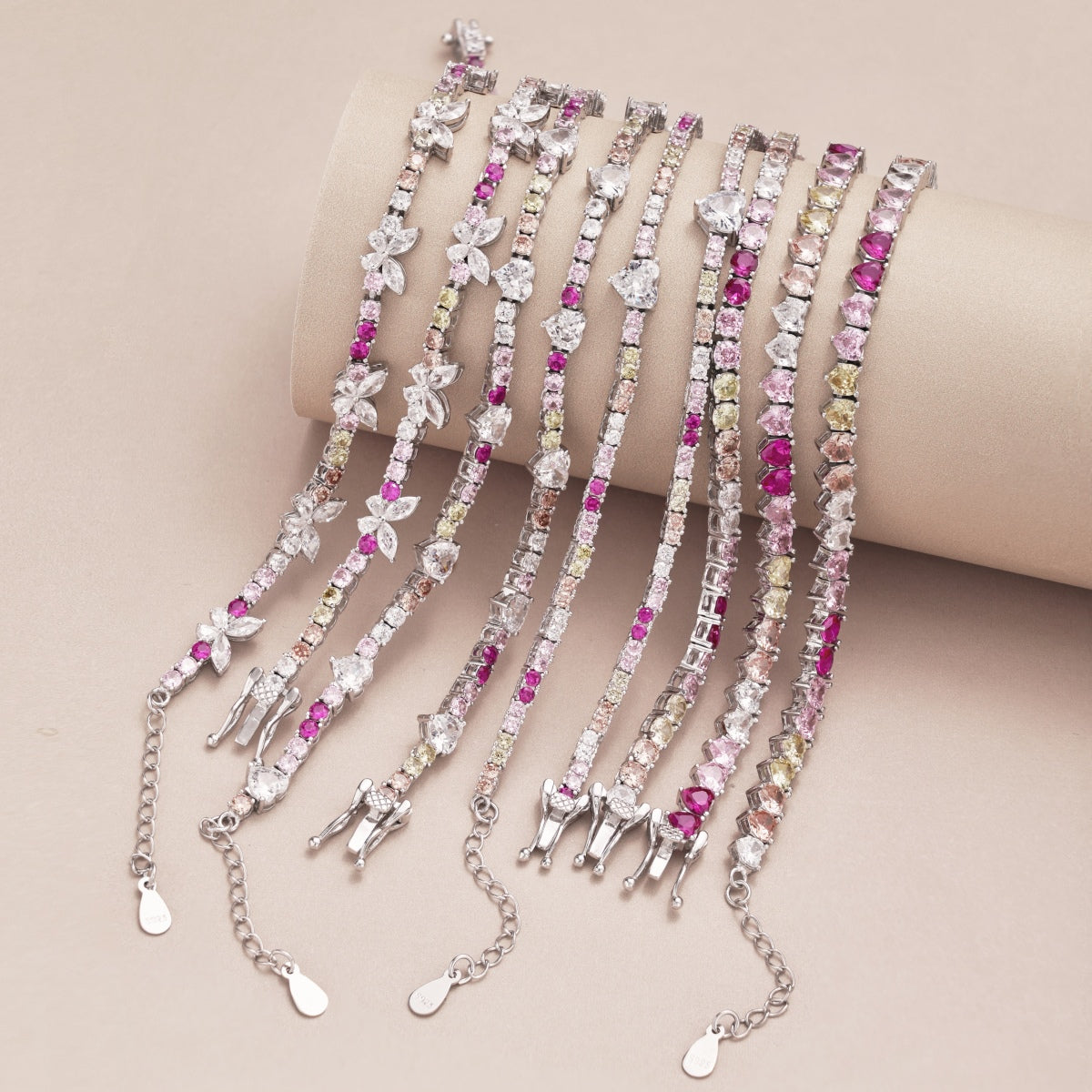 [Sparkling Aurora]Delicate Colorful Emerald Cut Party Bracelet