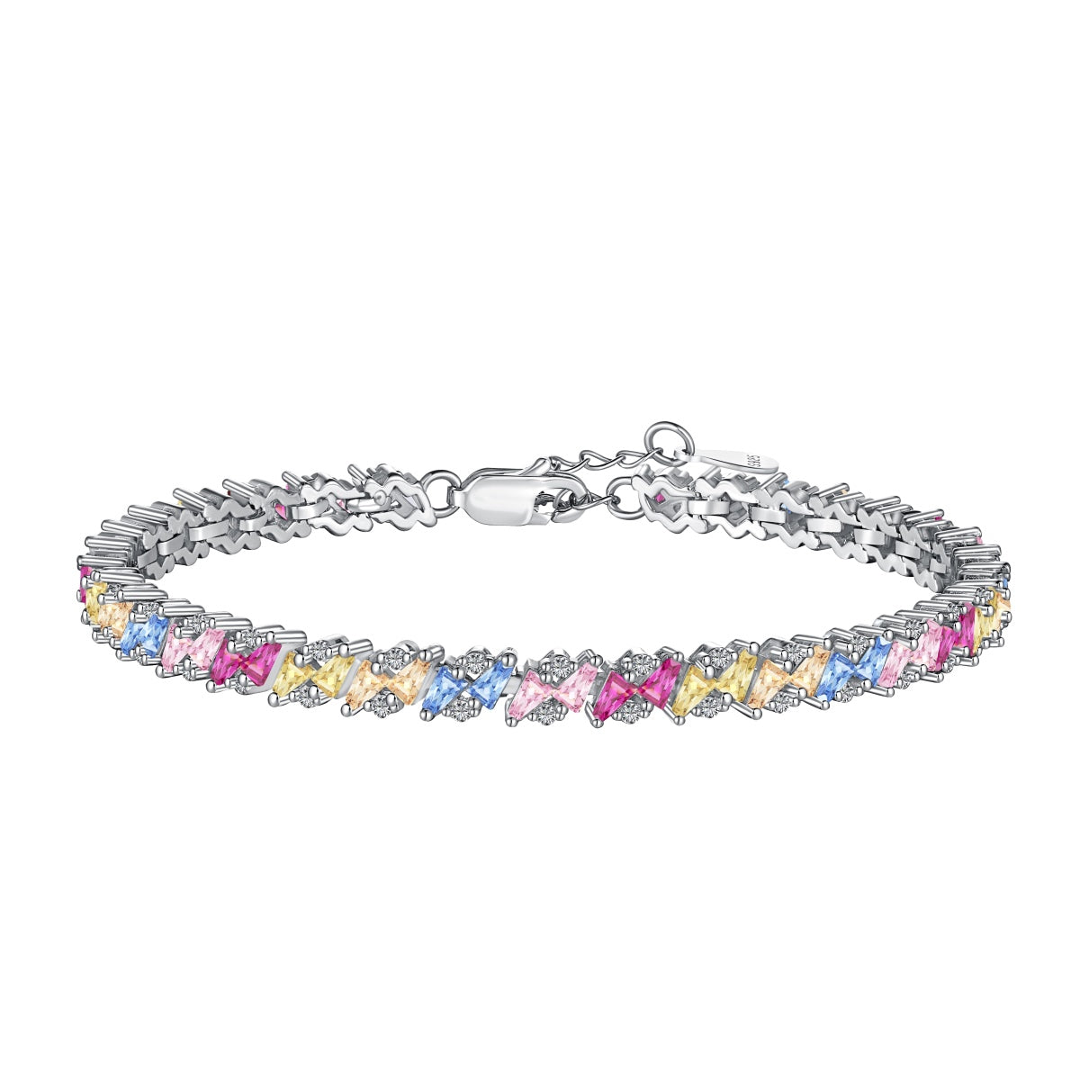 [Sparkling Aurora]Ornate Sparkling Multi Cut Party Bracelet