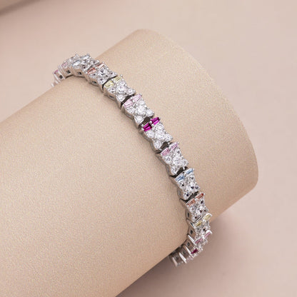 [Sparkling Aurora]Unique Colorful Flower Shape Daily Bracelet