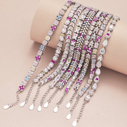 [Sparkling Aurora]Unique Colorful Flower Shape Daily Bracelet