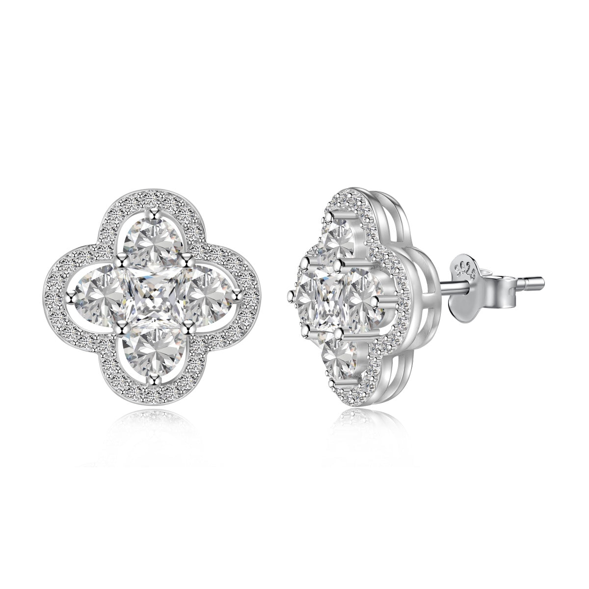 [Sparkling Aurora]Lucky Four-Leaf Clover Exquisite Earrings