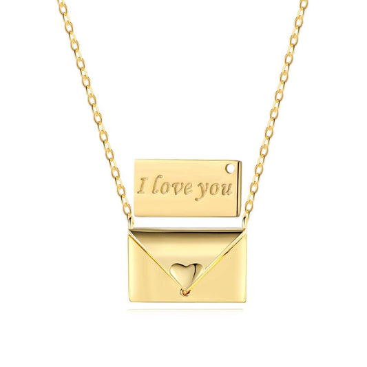 [Sparkling Aurora]Envelope Heart Shape Mother's Day Necklace