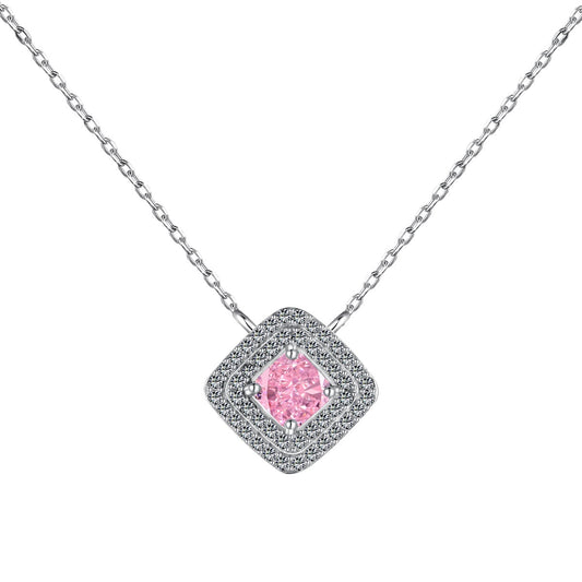 [Sparkling Aurora]Sparkling Asscher Cut Necklace