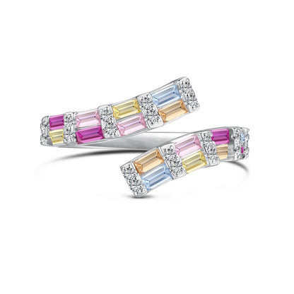 [Sparkling Aurora]Charming Colorful Radiant Cut Adjustable Daily Ring