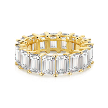 [Sparkling Aurora]0.75 Carat Elegant Emerald Cut Tennis Ring