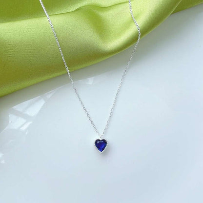 [Sparkling Aurora]Ornate Heart Shape Necklace