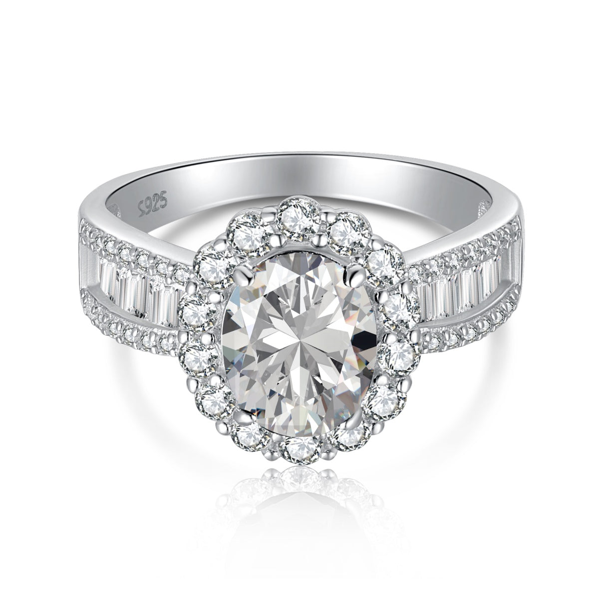 [Sparkling Aurora]1.5 Carat Dazzling Charming Oval Cut Banquet Ring