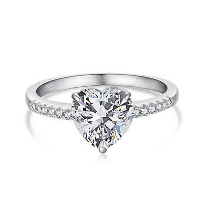 [Sparkling Aurora]2.0 Carat Dazzling Lustrous Heart Cut Lover Ring