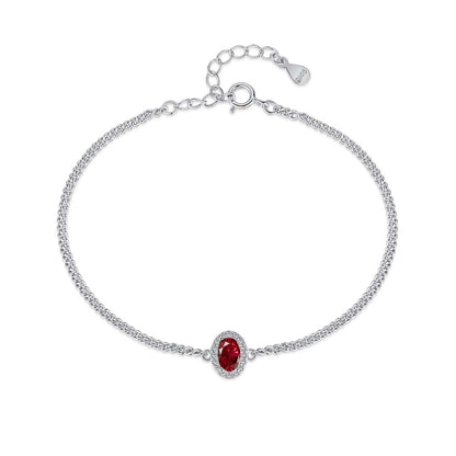 [Sparkling Aurora]Exquisite Oval Shape Bracelet