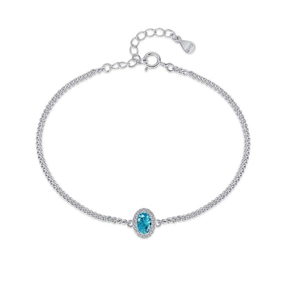 [Sparkling Aurora]Exquisite Oval Shape Bracelet