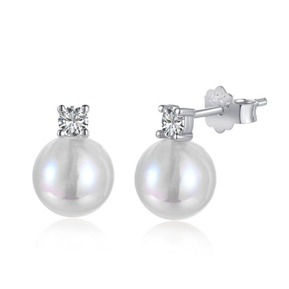 [Sparkling Aurora]Symphony Mermaid Pearl Earrings