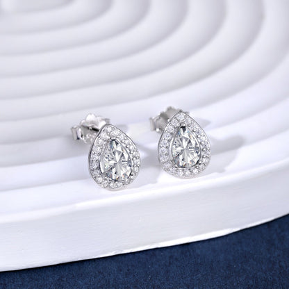 [Sparkling Aurora]Luxurious Water Drop Shape Earrings