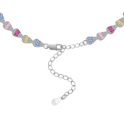 [Sparkling Aurora]Radiant Colorful Rainbow Necklace