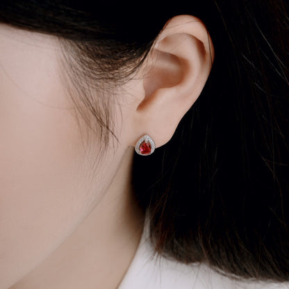 [Sparkling Aurora]Luxurious Water Drop Shape Earrings