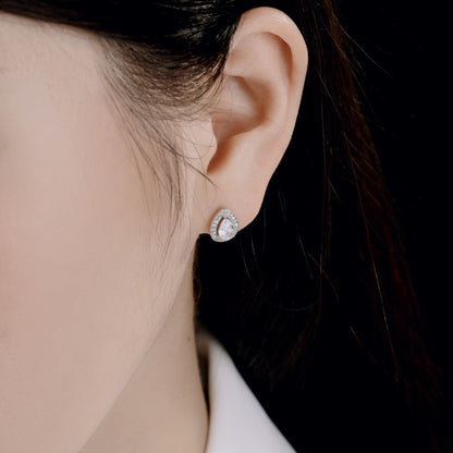 [Sparkling Aurora]Luxurious Water Drop Shape Earrings