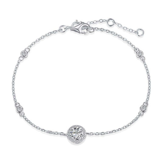 [Sparkling Aurora]Dazzling Round Cut Shape Bracelet