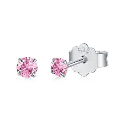 [Sparkling Aurora]Delicate Solitaire Earrings