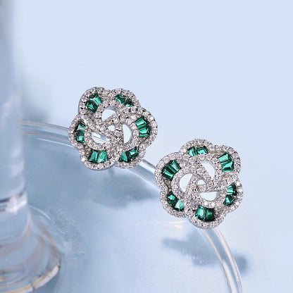 [Sparkling Aurora]Exquisite Flower Shape Daily Earrings