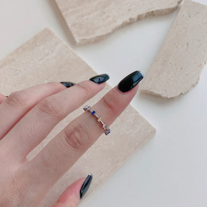 [Sparkling Aurora]Unique Trapezoid Cut Daily Ring