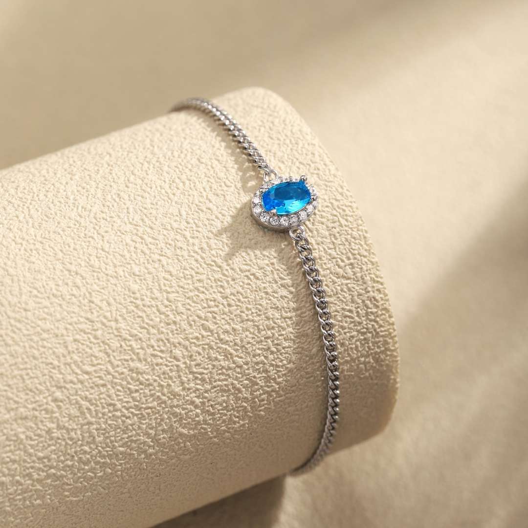 [Sparkling Aurora]Exquisite Oval Shape Bracelet