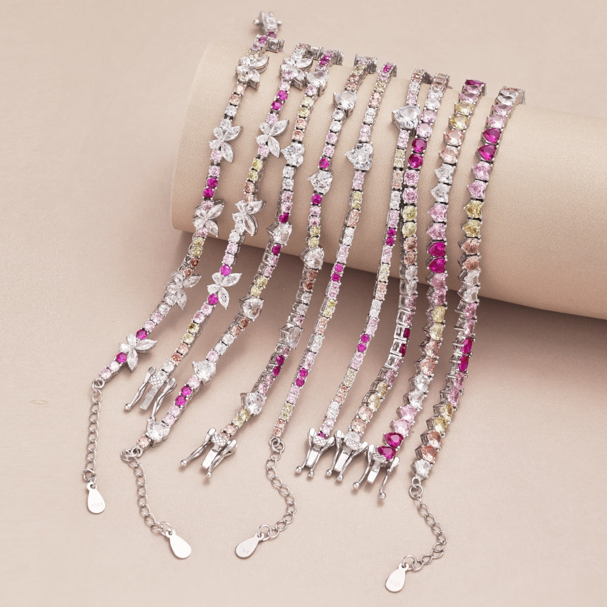 [Sparkling Aurora]Delicate Colorful Rainbow Tennis Chain